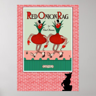 Red Onion Rag Print Poster