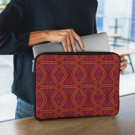 Red Orange Abstrakt Star Diamond Electronics Bag Laptopschutzhülle