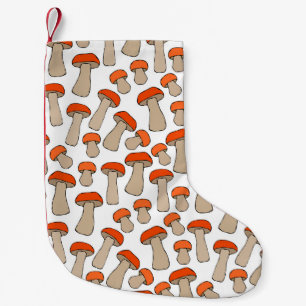 Red Orange Aspen Mushrooms Muster Kleiner Weihnachtsstrumpf