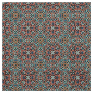 Red Orange Blue Aqua Angesagte Orientalische Kunst Stoff