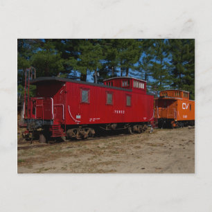 Red & Orange Caboose Postkarte