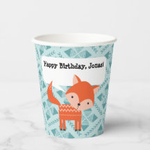 Red Orange Fox Personalisiert Paper Partys Cup