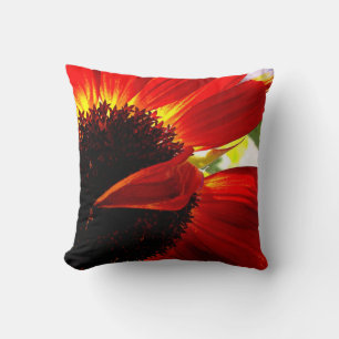Red Orange Gerbera Daisy Foto Modern Bold Stylish Kissen