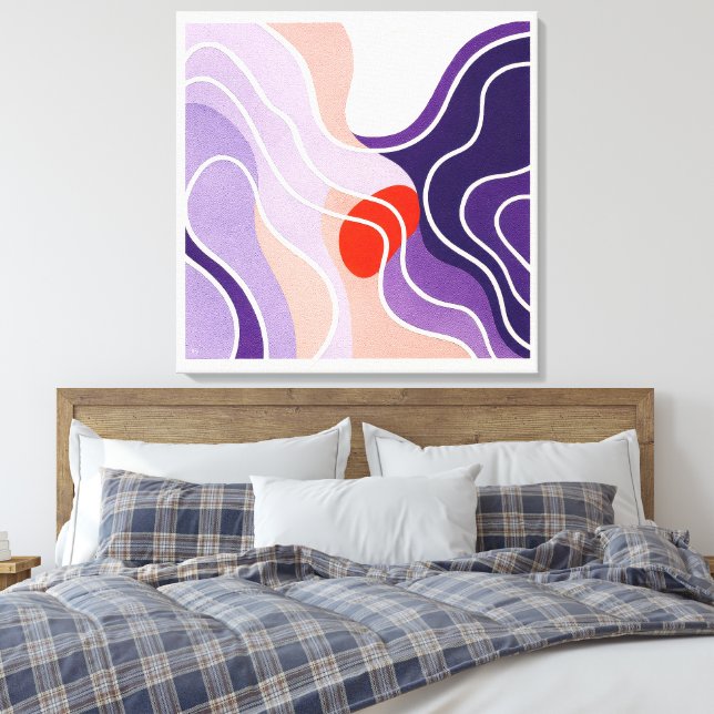 Red Orange - Große Canvas Print Leinwanddruck (Insitu (Schlafzimmer))