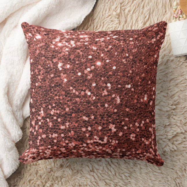 Red Orange Imitate Sequin Glitzer Throw Kissen (Decke)