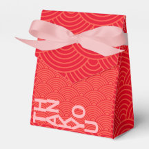 Red Orange Japanese Wave Wedding