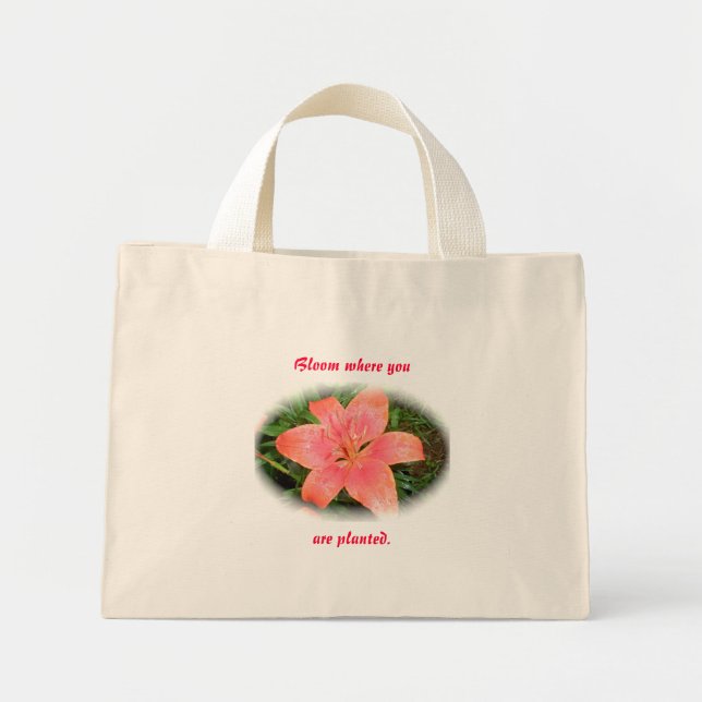 Red Orange Lily Bloom, wo Sie gepflanzt Tasche (Vorne)