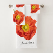 Red Orange Modern Poppies Poppy Blume