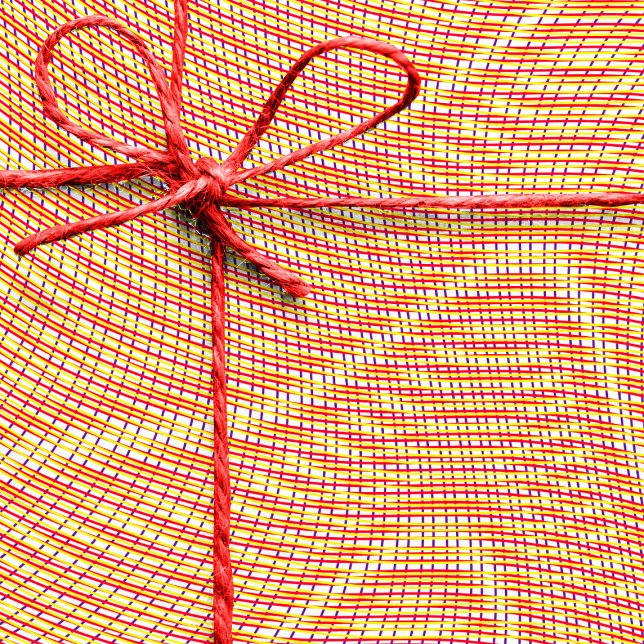Red Orange Moiré Streifen Optische Illusion Abstra Geschenkpapier (Von Creator hochgeladen)