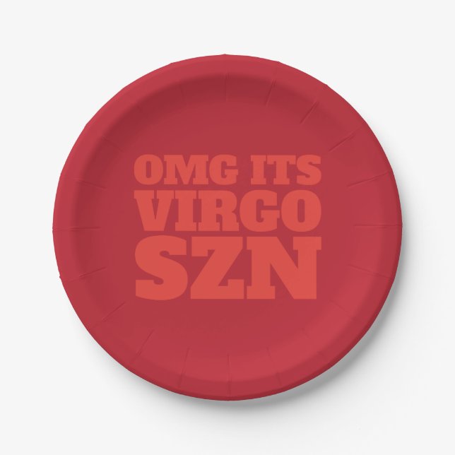 Red Orange OMG Es ist Virgo SZN Cool Pappteller (Vorderseite)