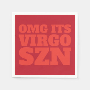 Red Orange OMG Es ist Virgo SZN Cool Serviette