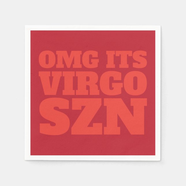 Red Orange OMG Es ist Virgo SZN Cool Serviette (Vorderseite)