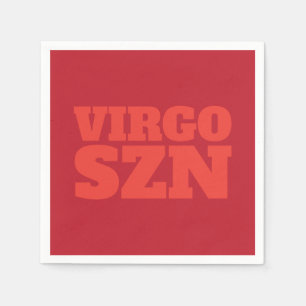 Red Orange OMG Es ist Virgo SZN Cool Serviette