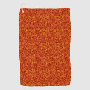Red Orange Paisley Golf Handtuch