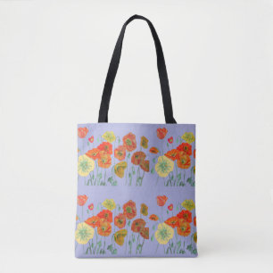 Red Orange Poppy Poppies Floral lila Lilac
