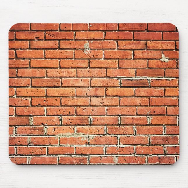 Red Orange Small Brick Wall Mousepad (Vorne)