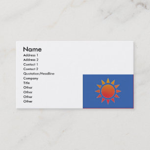 Red Orange Sun Business Card Visitenkarte