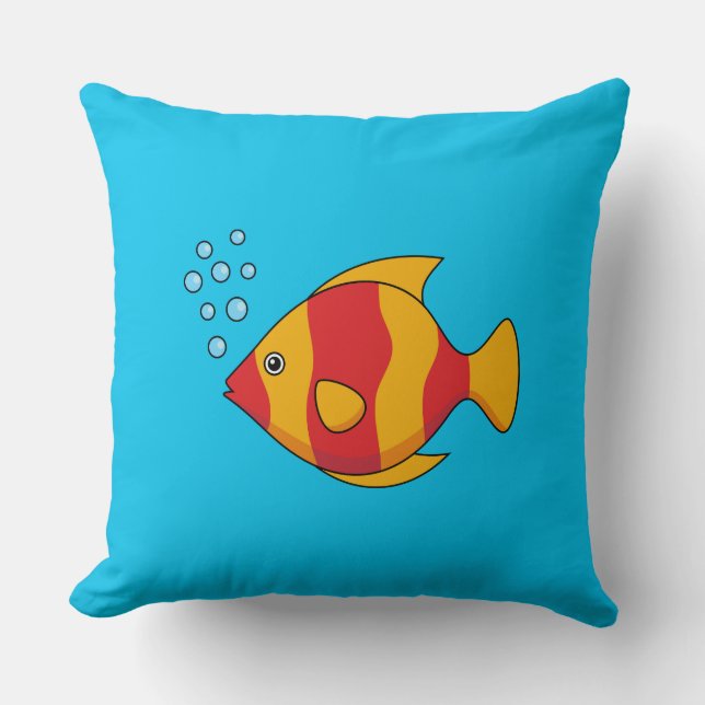 Red Orange Tropical Fish  Kissen (Vorderseite)