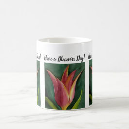 Red Orange Tulip Watercolor Blume Kaffeetasse