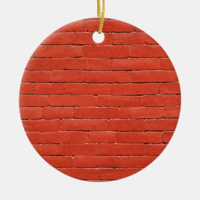 Red Orange Wall Keramikornament (Vorne)
