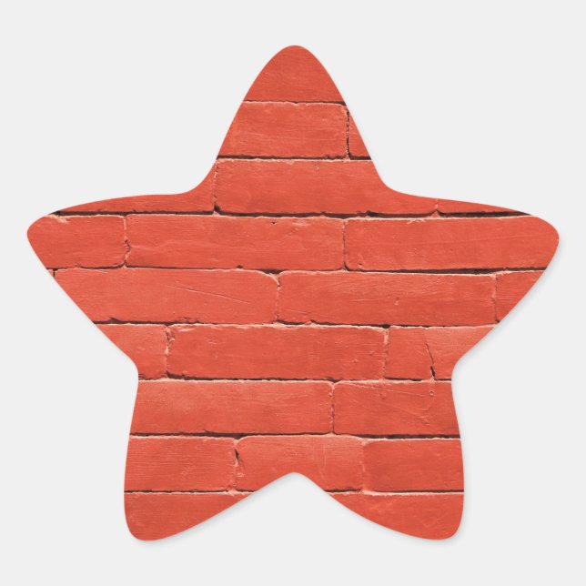 Red Orange Wall Stern-Aufkleber (Vorderseite)
