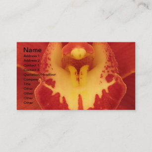 Red Orchid Business Card Visitenkarte