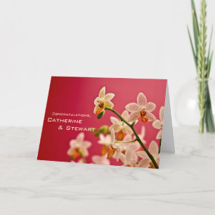 Red Orchid ・ Hochzeitskongratulationskarte Karte