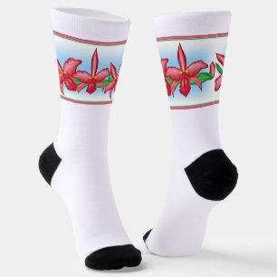 Red Orchid Socken