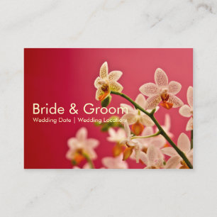 Red Orchid ・ Wedding Website Business Card Begleitkarte
