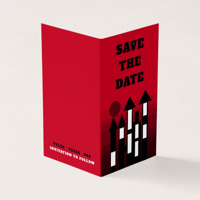 Red Oriental Palace, Foto Save the Date Card Visitenkarten (Vorderseite)