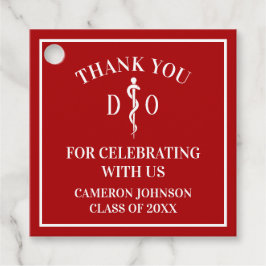 Red Osteopathic Medical School Graduation Party Geschenkanhänger