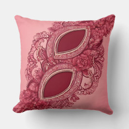 Red Ovals AI art Kissen