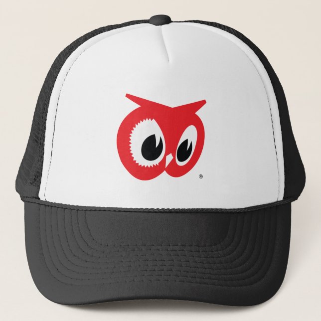 Red Owl Grocerouthut - Vintager Trucker Style Truckerkappe (Vorderseite)
