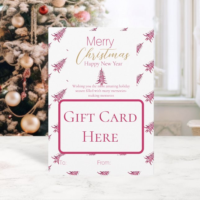 Red Pagoda Weihnachtsbaum Kartenhalter Einladung (Red Pagoda Christmas Tree Gift Card Holder)