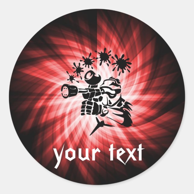 Red Paintball Runder Aufkleber (Vorderseite)