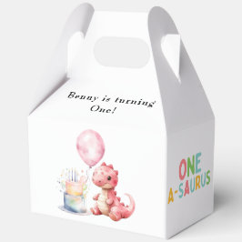 Red Painted Dinosaurier One A Saurus Geburtstag Geschenkschachtel