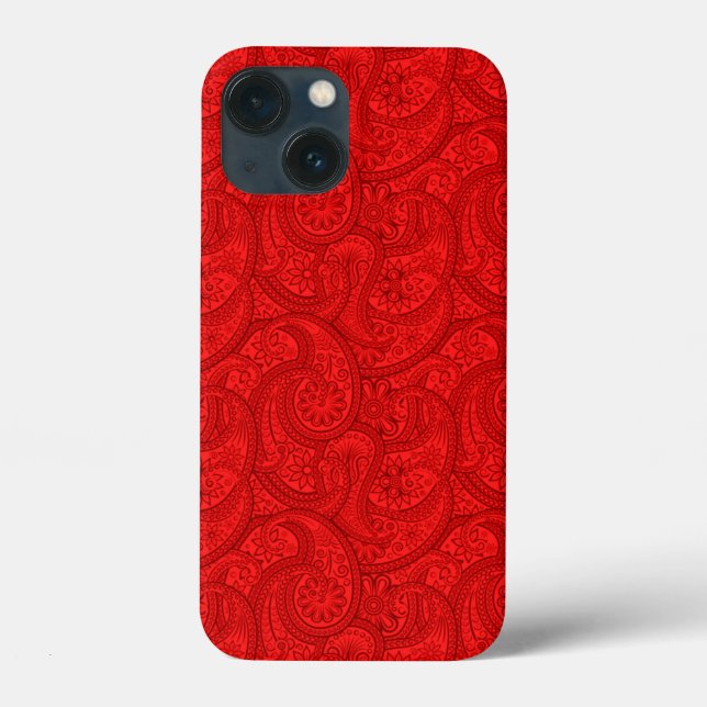 Red Paisley Case-Mate iPhone Hülle (Rückseite)