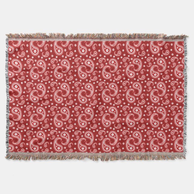 Red Paisley Decke (Vorderseite)