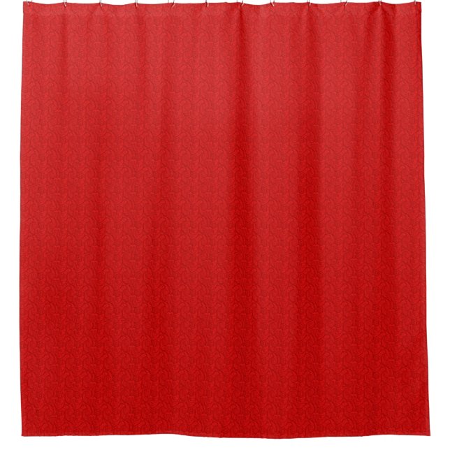Red Paisley Duschvorhang (Vorderseite)