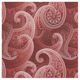 Red Paisley Exotic Pattern Stoff
