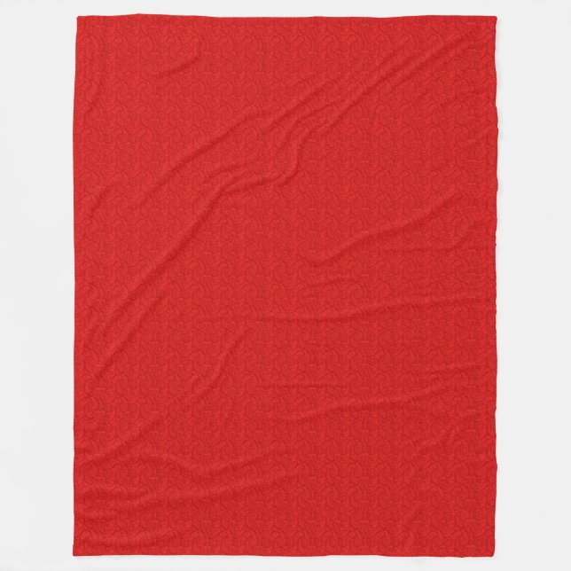 Red Paisley Fleecedecke (Vorderseite)