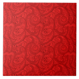 Red Paisley Fliese