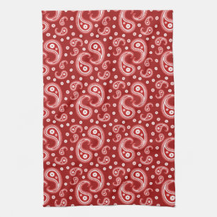 Red Paisley Geschirrtuch