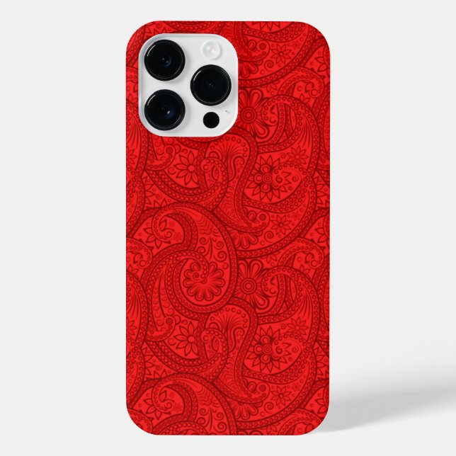Red Paisley iPhone Hülle (Rückseite)