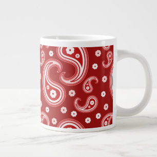 Red Paisley Jumbo-Tasse