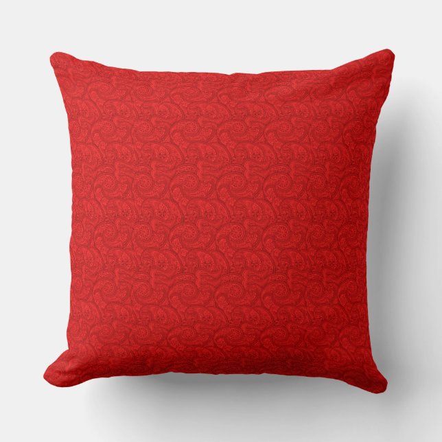 Red Paisley Kissen (Vorderseite)