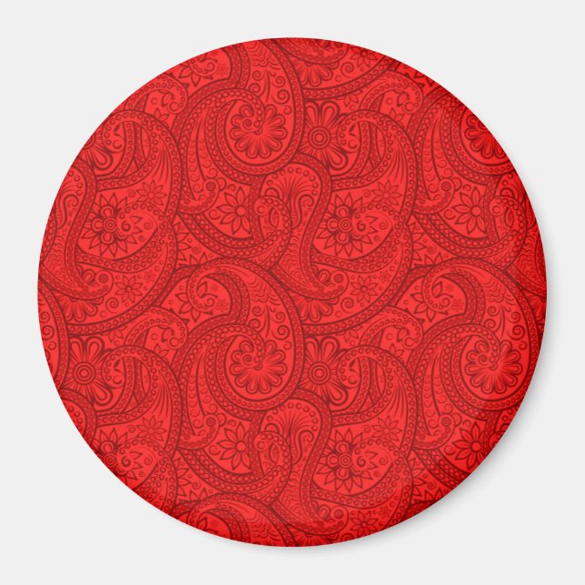 Red Paisley Magnet (Vorne)