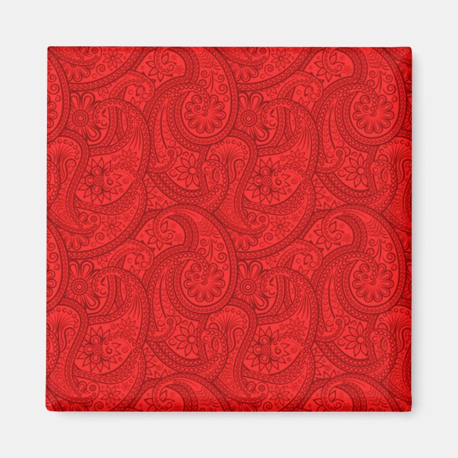 Red Paisley Magnet (Vorne)