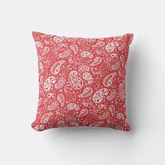 "Red Paisley Throw Kissen" Kissen