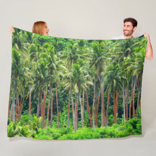RED PALM FLEECEDECKE